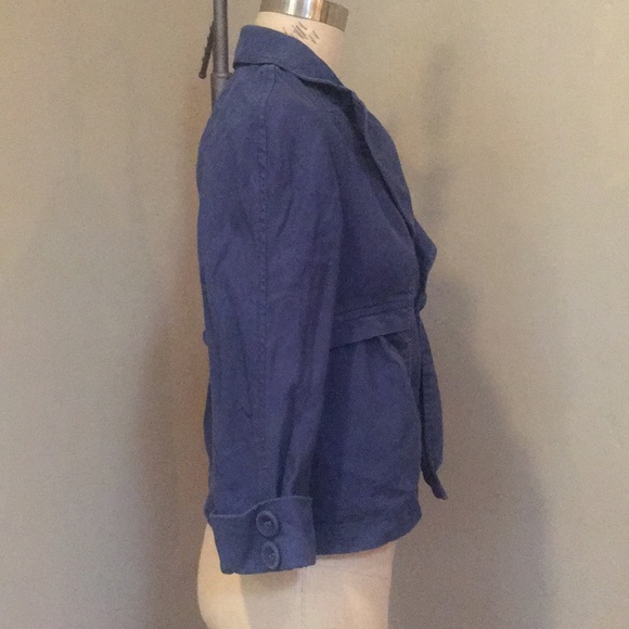 Blue Button Front Jacket - Picture 5 of 5